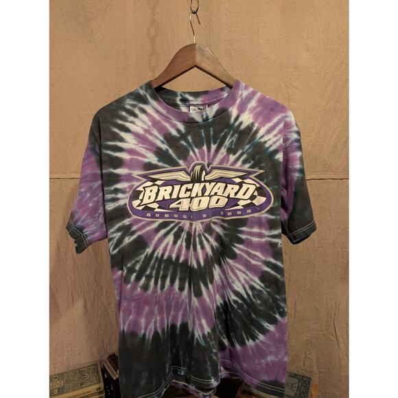 VTG Nascar Brickyard 400 Rare Tie Dye Sz L - Picture 1 of 4